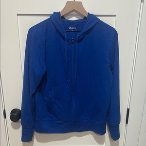 Quince flowknit heather cobalt Hoodie size M